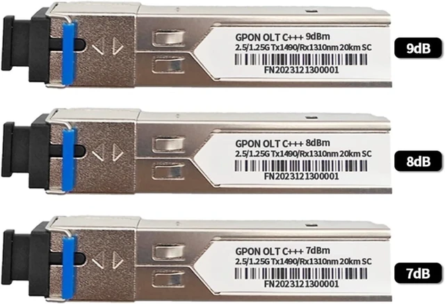 Alt view image 6 of 7 - 1.25G SFP Mpdule GPON OLT C+++ 7/8/9dBm 2.5Gbps SC Optical PON 1490/1310nm UP to 20km 1.25 GBPS fibra Transceiver (Color : 1PC 9dB)