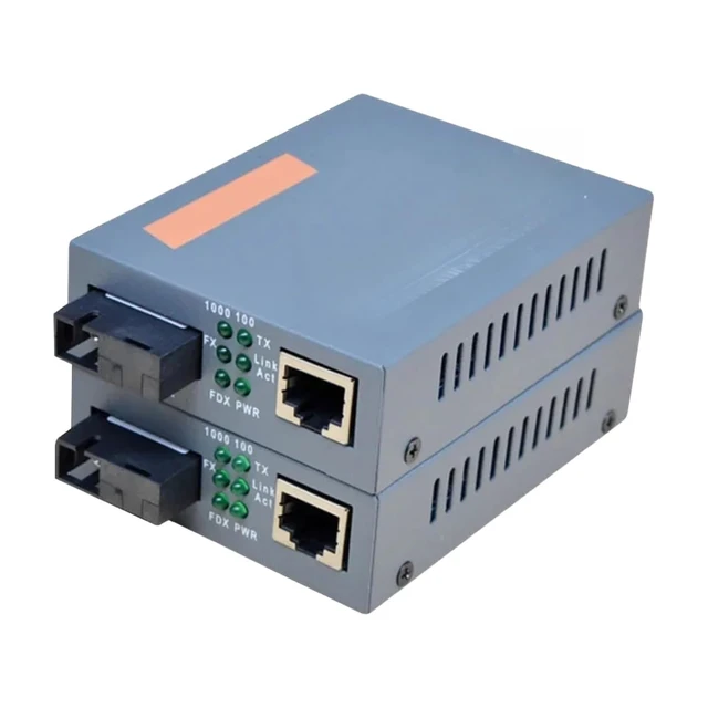 Alt view image 2 of 5 - 1 Pair HTB-GS-03 Gigabit Fiber Media Converter Single Mode SC 3KM WDM