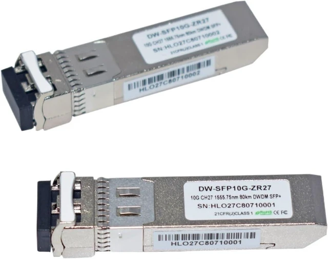 Alt view image 3 of 6 - Optical Fiber 10GBASE HL-DW-SFP10G-ZR-80km FTTX DWDM 10G 1555.75nm for Ethernet Networking