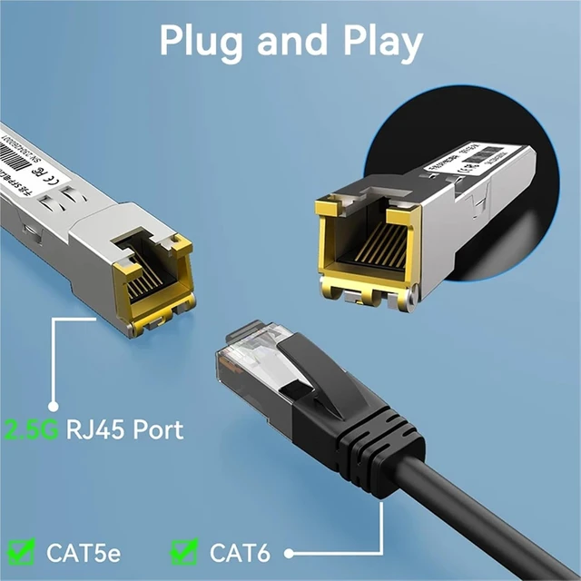 Alt view image 4 of 6 - 1.25G SFP to RJ45 Copper SFP Module Transceiver, 1000Base-T SFP to Ethernet Module 1000M Transceiver Module