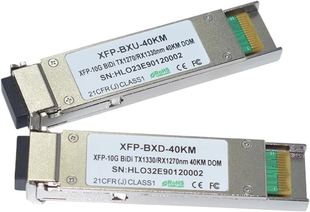 Alt view image 3 of 6 - XFP Simplex LC 1270/1330nm WDM Transceiver Modules XFP 10G XFP 40KM(1 Pair)