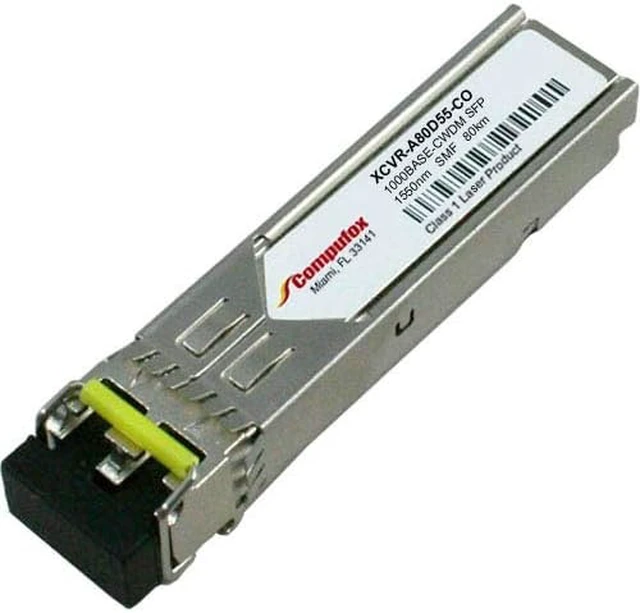 Main image of XCVR-A80D55 - Ciena Compatible 1000Base-CWDM SFP 1550nm 80km SMF transceiver