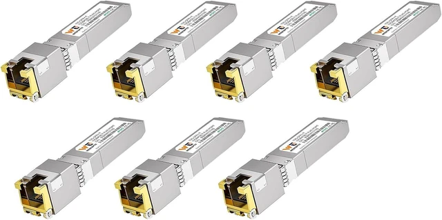 Main image of 80 Meter 10G SFP to RJ45 Module 7 Pack, Copper 10GBase-T SFP+ Transceiver