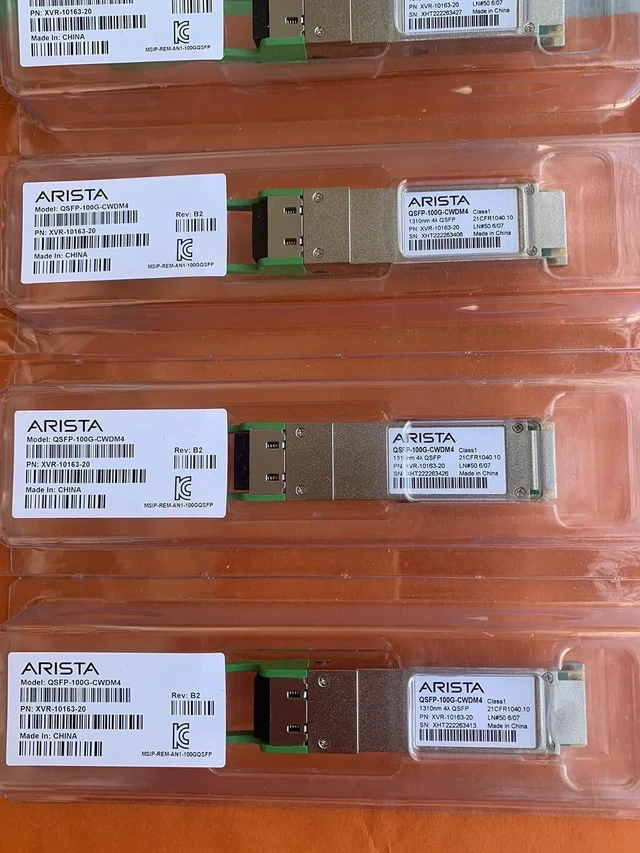 Main image of 1PC Arista XVR-10163-20 100GBASE-CWDM4 QSFP-100G-CWDM4 2km 1310nm LC SMF Transceiver Module