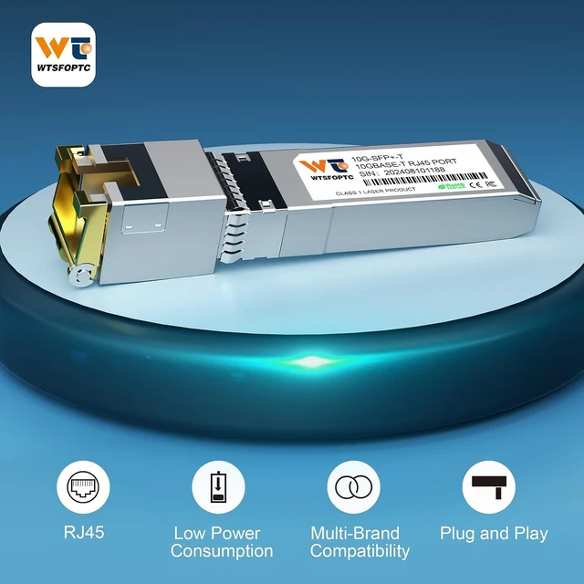 Alt view image 4 of 7 - 6 Pack 10Gb SFP+ to RJ-45 Module (80m), 10 Gig SFP Copper Transceiver