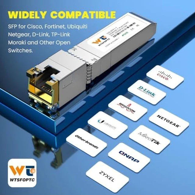 Alt view image 7 of 7 - 6 Pack 10Gb SFP+ to RJ-45 Module (80m), 10 Gig SFP Copper Transceiver