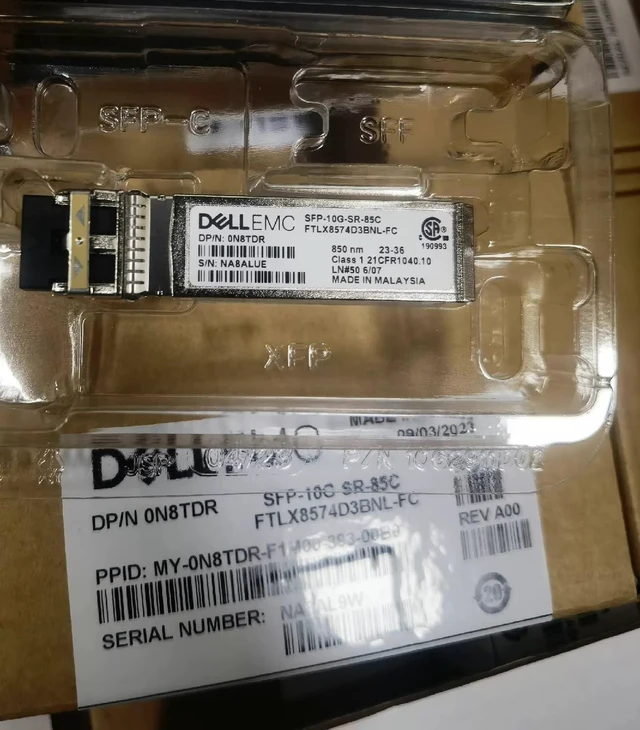 Main image of 0N8TDR for DELL SFP-10G-SR-85C FTLX8574D3BNL-FC 850nm SFP Optical Transceiver