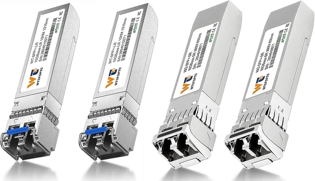 Main image of 10G SR SFP Transceiver Optical SFP+ LC Module Multimode 300m &10G LR SFP+ Module 10GBase-LR Single Mode Transceiver 10km Compatible with Cisco, Mikrotik, Netgear and Open Switch (Not for Intel)
