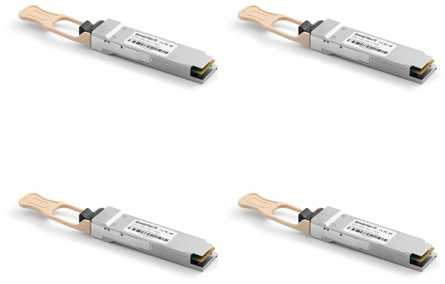 Main image of SpeedyFiberTX 4-Pack QSFP28 100GBASE-SR4 850nm 100m MPO-12 UPC MMF Optical Transceiver Module, Support 4 x 25G-SR