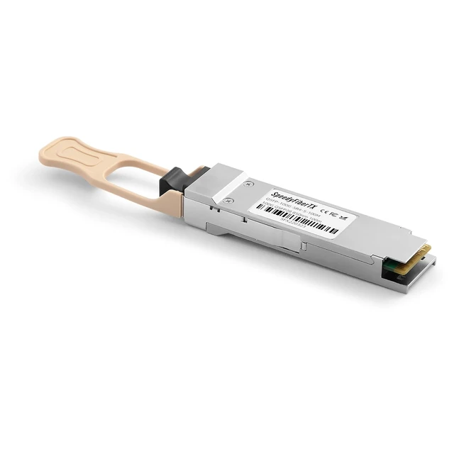 Alt view image 2 of 5 - SpeedyFiberTX 4-Pack QSFP28 100GBASE-SR4 850nm 100m MPO-12 UPC MMF Optical Transceiver Module, Support 4 x 25G-SR