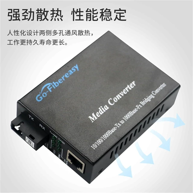 Alt view image 3 of 5 - 1PCS Fiber Optic transceiver Gigabit Single Mode Single Fiber 1 Optical 1 Electrical SC Port Converter 20km Network Monitoring Optical Terminal(40km*G1000S-20KM)
