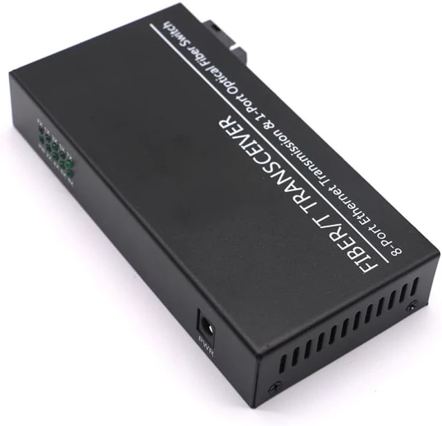Alt view image 4 of 5 - 2PCS 100M Fiber Optic transceiver 1 Optical 8 Electrical Single Mode Single Fiber Video Surveillance 20km Converter