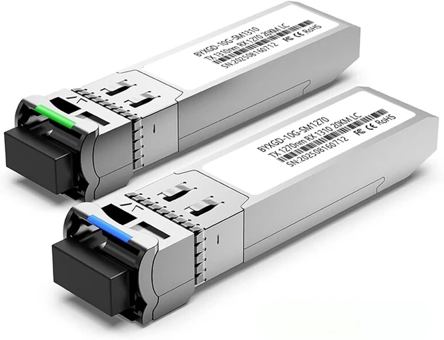 Main image of SFP Module BIDI LC 10G SFP Module, Router/Switch Adaptive SFP+ Module, Zinc Alloy SM SFP Transceiver