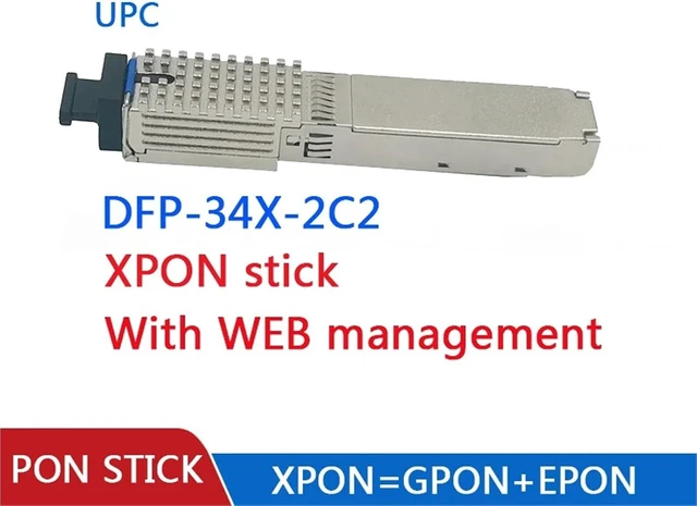 Alt view image 2 of 7 - SFP Module PON Stick EPON GPON XPON SFP ONU Stick with MAC PPPoE IPoE HGU SC Connector pon Module 1490/1330nm 1.25Gbps 802.3ah(XPON UPC)