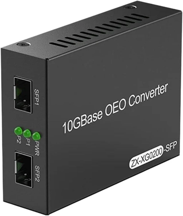 Main image of 10Gb SFP+ OEO SFP to SFP Media Converter Dual 10G SFP+ Slots 100M/1G/2.5G/10GBase-T Fibre Media Converter(US Adapter)