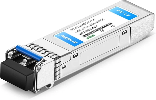 Main image of SFP-GE-LX-SM1310 Gigabit Ethernet SFP Transceiver, Single-Mode, 1310nm, LC Duplex, Up to 20km Reach (X2, SFP-GE-LH40-SM1310)