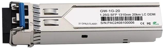 Main image of 1.25 SFP and 10G SFP+ Fiber Optical Transceiver Module Multi Single Mode 500m-20km DDM(2pcs 1.25G 20km)