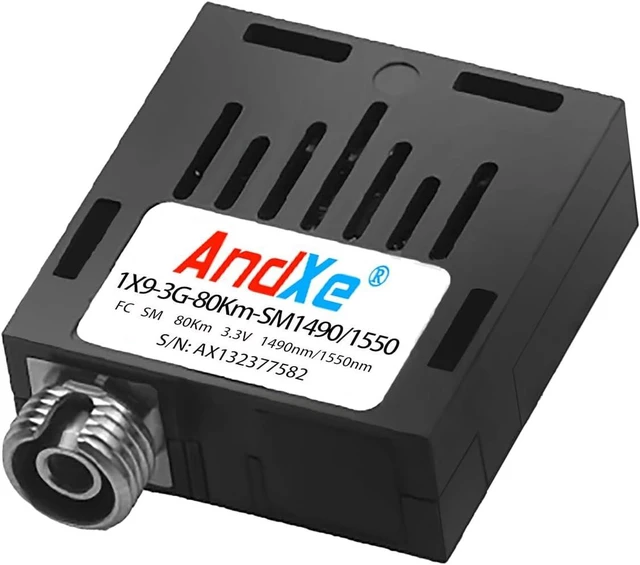 Main image of 1X9 3.125G FC Single Fiber BiDi Optical Transceiver, 80KM, 1490nm/1550nm Tx/Rx, Industrial Temp -40°C to 85°C