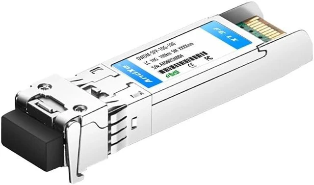 Main image of SFP+ Optical Transceiver 10G DWDM 100KM Dual LC Single Mode C17-61 Wavelength Selectable Commercial Temperature SFP-10G-DWDM-100