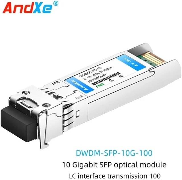 Alt view image 2 of 7 - SFP+ Optical Transceiver 10G DWDM 100KM Dual LC Single Mode C17-61 Wavelength Selectable Commercial Temperature SFP-10G-DWDM-100