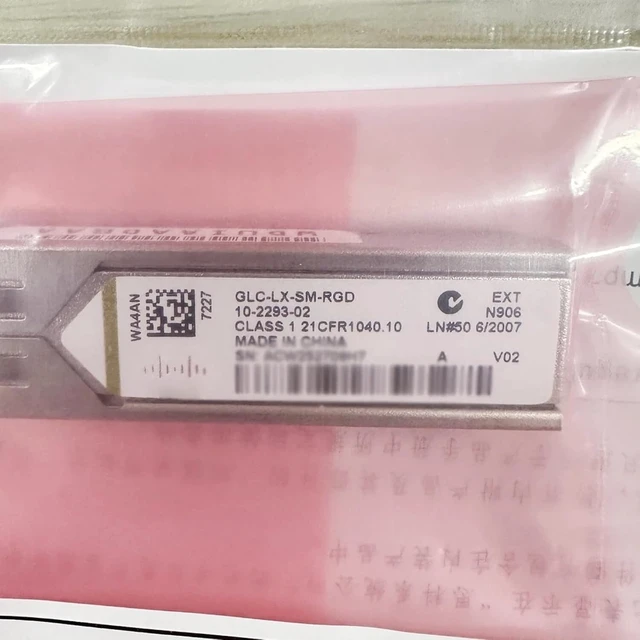 Alt view image 2 of 2 - Original GLC-LX-SM-RGD 1000BASE-LX/LH SFP - Rugged Industrial-Grade 1G Transceiver - 10km SMF, Duplex LC Connector (New Sealed)