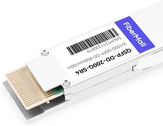 Alt view image 4 of 5 - 200G QSFP-DD SR4 Optical Transceiver Module, Compatible with Cisco QDD-2X100-SR4-S 200GBASE-SR4 850nm 100m DDM MPO-24 MMF