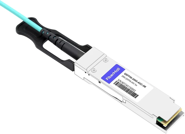 Alt view image 3 of 6 - fiber mall 200G InfiniBand HDR QSFP56 to QSFP56 Active Optical Cable,AOC Compatible with NVIDIA/Mellanox MFS1S00-H050V 50m (164ft)