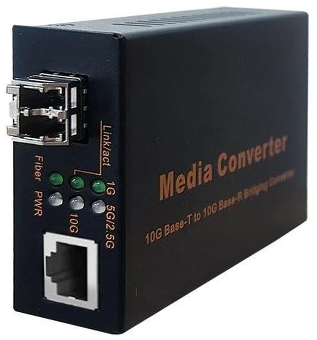 Alt view image 2 of 7 - NCNWGW 10G Multi-Gigabit SFP Media Converter, 10G/5G/2.5G/1G RJ45, Hot-Swappable SFP+, IEEE 802.3 Compliant, Plug & Play Fiber Extender