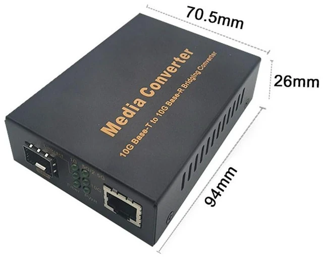 Alt view image 3 of 7 - NCNWGW 10G Multi-Gigabit SFP Media Converter, 10G/5G/2.5G/1G RJ45, Hot-Swappable SFP+, IEEE 802.3 Compliant, Plug & Play Fiber Extender