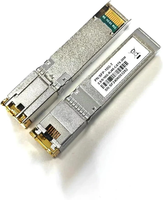 Alt view image 2 of 6 - 10GBase-T SFP+ to RJ-45 Transceiver, 2.5G 5Gbe SFP+ Copper Ethernet CAT6a Module, up to 30-Meter, for SFP-10G-T(10G-30m - 1PCS)