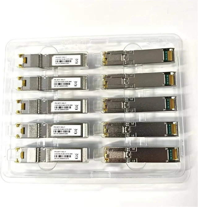 Alt view image 4 of 6 - 10GBase-T SFP+ to RJ-45 Transceiver, 2.5G 5Gbe SFP+ Copper Ethernet CAT6a Module, up to 30-Meter, for SFP-10G-T(10G-30m - 1PCS)