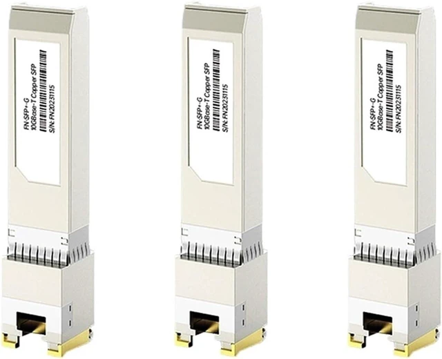 Main image of 10G RJ45 Copper SFP+ Transceiver 30M/80M RJ45 Port 10GBase-T Compatible with for Ethernet Fiber Switch(3pcs 30M)
