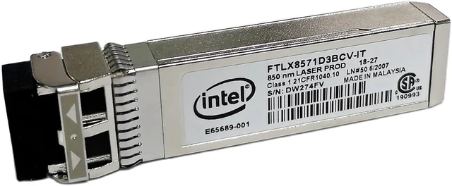 Main image of for X520-DA2 FTLX8571D3BCVIT1 E10GSFPSR 10Gigabit Multimode Transceiver 850nm
