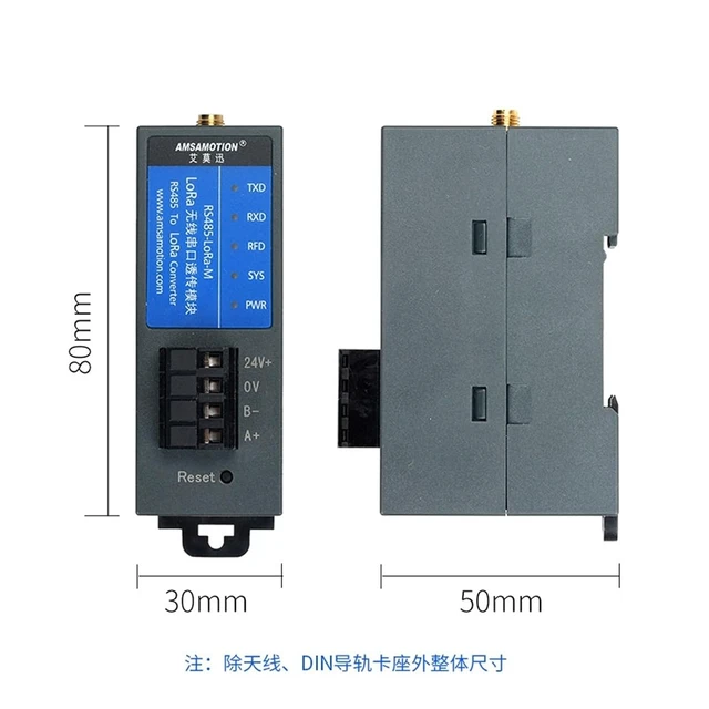Alt view image 3 of 5 - Lora Module Wireless Remote Radio Serial Port RS485 Single Signal Transmission Communication 433m transceiver(Size:Black Gold 10 Meter Antenna)