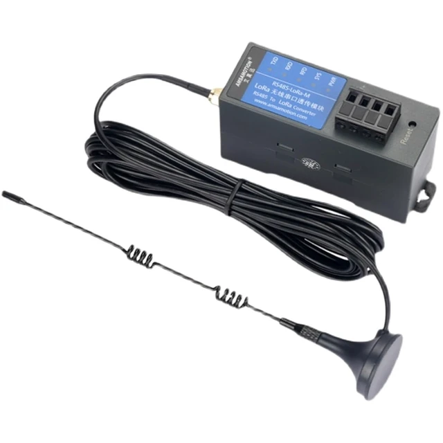 Alt view image 5 of 5 - Lora Module Wireless Remote Radio Serial Port RS485 Single Signal Transmission Communication 433m transceiver(Size:Black Gold 10 Meter Antenna)