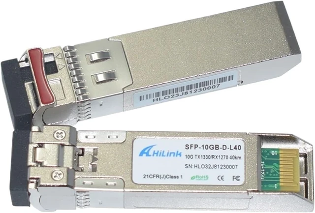 Alt view image 2 of 6 - 10G WDM 40KM BIDI 1270nm/1330nm SFP+ Transceiver 40KM 10G ER SMF Transceiver (Color : 2 Pairs)