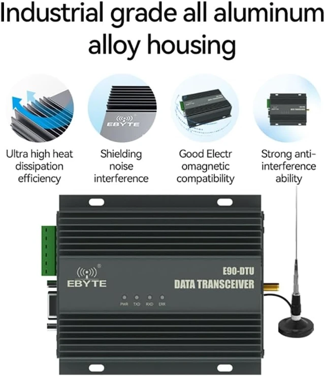 Alt view image 3 of 6 - 868MHz 915MHz Lora Wireless Modem Data Transceiver RS485 RS232 42dbm Long Distance 30KM Industrial Grade LBT Watchdog