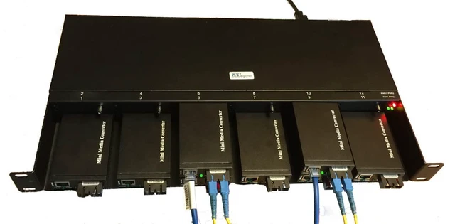 Alt view image 2 of 2 - MC-2GT-SFP, one SFP 1.25G Fiber Port to 2 10/100/1000M RJ45 Ports Ethernet Converter