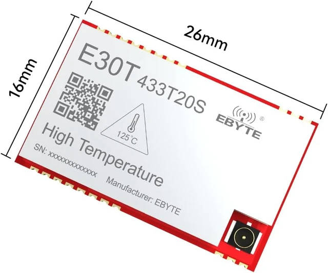 Alt view image 2 of 6 - 433MHz Wireless Serial Port Transparent Transmission Module -40?-150? E30T-433T20S 20dbm 3.5km SMD Transceiver FEC RSSI IPEX