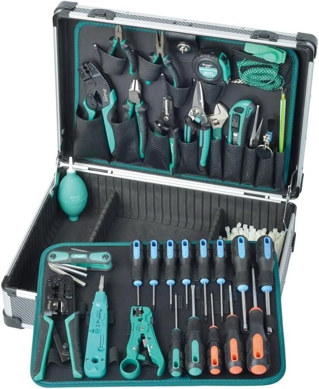 Main image of Pro'sKit PK-1938M2 Professional Telecom & Networking Tool Kit Computer & Networking Surveillance System Installation & Maintenance(PK-1938M2)