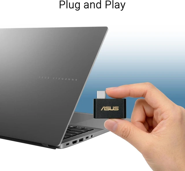 Alt view image 6 of 7 - ASUS USB-BE93 Mini USB-C WiFi 7 Tri-Band Adapter with WPA3 Security