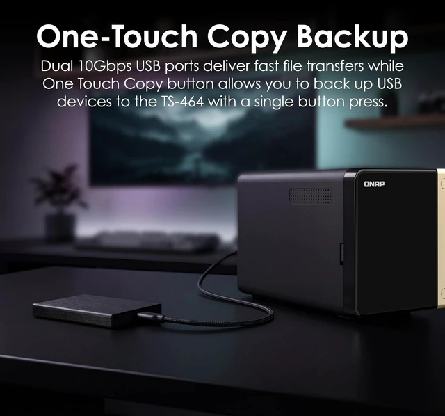 Alt view image 4 of 7 - QNAP TS-464-8G-US 4 Bay Desktop NAS