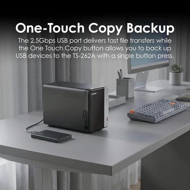 Alt view image 5 of 7 - QNAP TS-262A-4G 2-Bay Desktop NAS