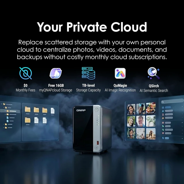 Alt view image 6 of 7 - QNAP TS-262A-4G 2-Bay Desktop NAS