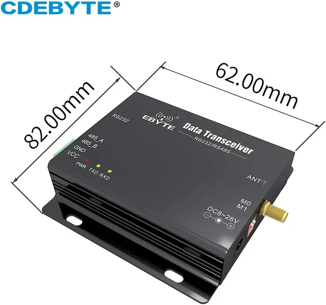 Alt view image 2 of 6 - 433MHz RS232 RS485 TCXO E62-DTU-433D30 Wireless Transceiver 30dBm 3km Full Duplex Long Range 433 MHz FHSS rf Module