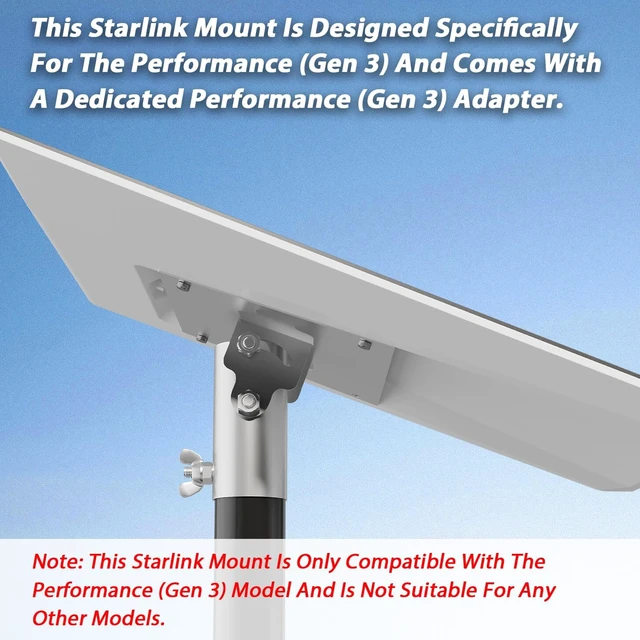 Alt view image 2 of 6 - Starlink Performance Gen 3 Wall Mount, Starlink Roof/Pole Mount,Adjustable