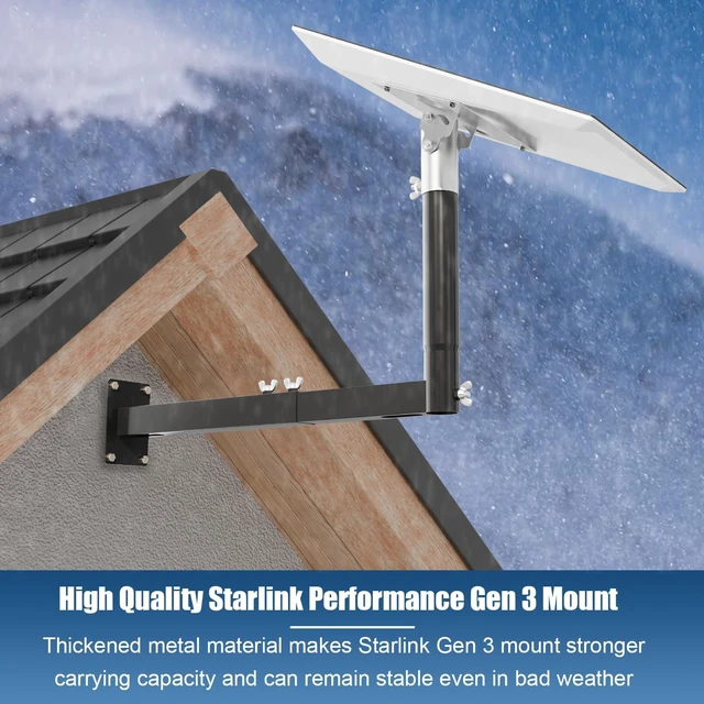Alt view image 5 of 6 - Starlink Performance Gen 3 Wall Mount, Starlink Roof/Pole Mount,Adjustable