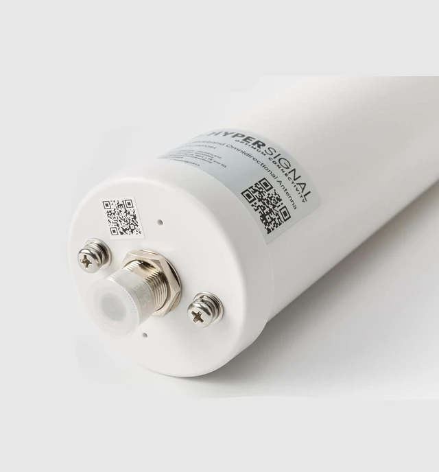 Alt view image 4 of 7 - Omnidirectional Antenna, Wideband 600MHz - 6000MHz, Weatherproof, Pole-Mounted, DC-Grounded Lightning Protection, 63mm x 220mm, for DAS, GSM, LTE, 5G, WiFi Applications