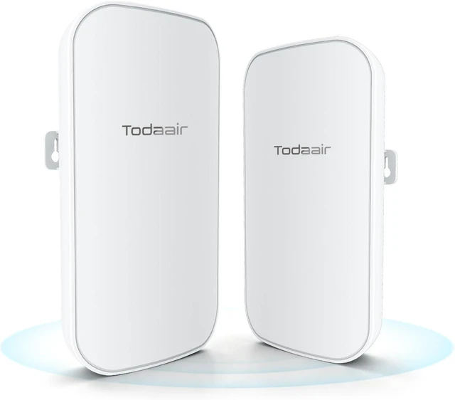 Main image of TODAAIR Point to Point Wireless Bridge, 867Mbps, 1KM, PoE, IP65, 2-Pack