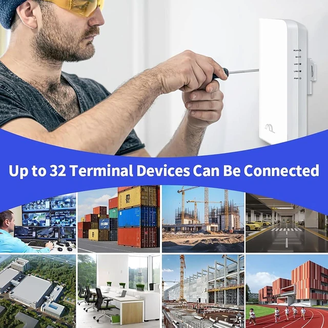 Alt view image 4 of 7 - Wireless Bridge with One Gigabit Port, 5.8GHz 900Mbps 2x14dBi High Speed